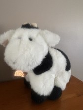 Vintage Gund 1987 Cow With Bell Cute 10"