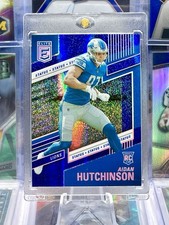 2022 Elite Rookie COLOR MATCH /275 Blue Sparkle Glitter Aidan Hutchinson Lions