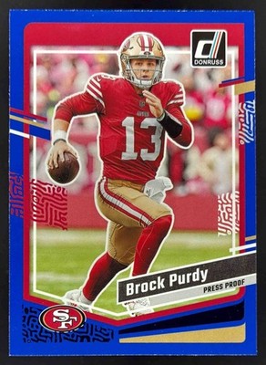 2023 Panini Donruss Brock Purdy Press Proof Blue #266 49ers