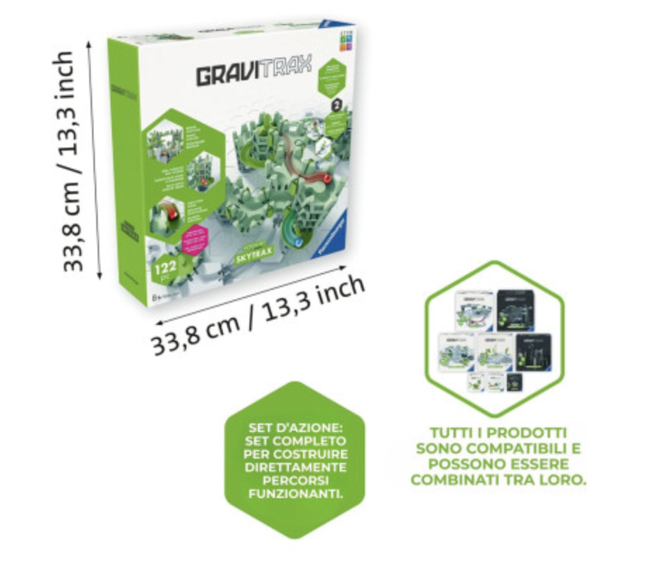SKYTRAX action set GRAVITRAX costruzioni PISTA PER BIGLIE ravensburger 122 PEZZI