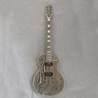DIY 6 String  Electric Guitar Kit Unfinish Zebrawood Body NeckFB CR part solid — photo 8