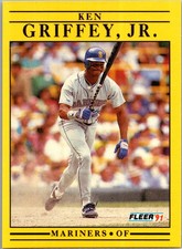1991 Fleer #450b Ken Griffey, Jr. : Jumbo Pack version: Text reads 