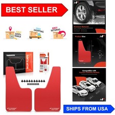 Robust Red Mud Flaps - 2-pack Universal Splash Guards With Vehicle-specific Fit Robust Red Mud Flaps - 2-pack Universal Splash Guards With Vehicle-specific Fit