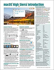 macOS High Sierra Introduction Quick Reference Guide Cheat Sheet