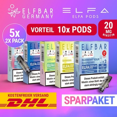 5 x 2er Pack ELFBAR ELFA Pods - Alle Sorten | ELF BAR Prefilled Pods