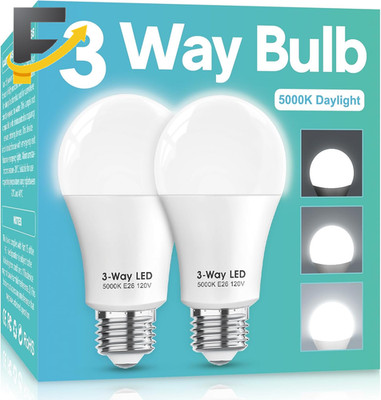 3 Way LED Light Bulbs 50 100 150W Equivalent Daylight White 5000K 3 Way Light