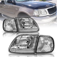 For 1997-2003 Ford F150 97-02 Expedition Headlights With Corner Lights 4pcs Pair