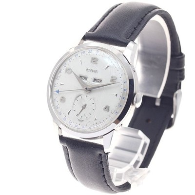 CYMA Triple calendar cal.455 white Dial Hand Winding Men's
