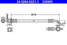 ATE 2x Bremsschlauch 24.5264-0221.3/2x für TOYOTA COROLLA Verso NDE120_ NDE120R