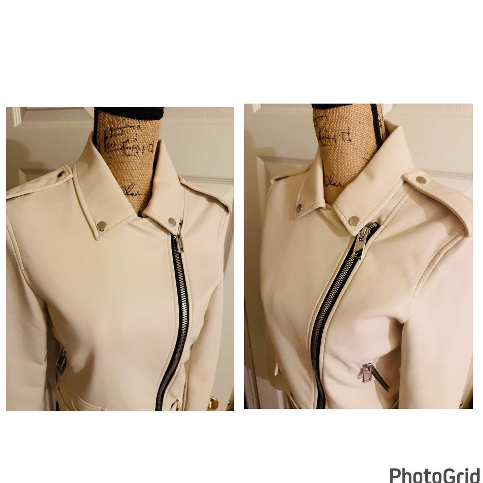 MANGO Faux Leather Moto Jacket S Buttery Soft thumbnail 8