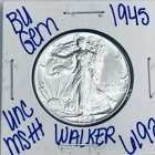 1945 BU UNCIRCULATED WALKING LIBERTY SILVER HALF DOLLAR AUTHENTIC U.S. MINT 6192