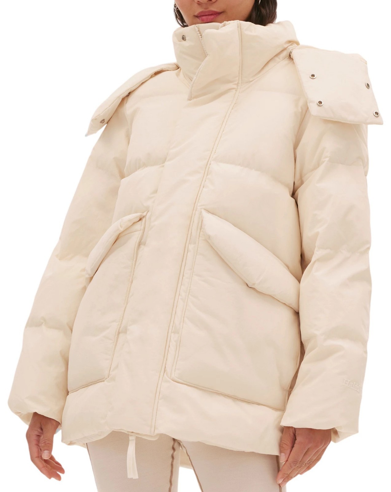 Halfdays Wheeler Parka Women's Large, Oat Milk