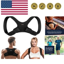 Posture Corrector for Men & Women - Adjustable Copper Infused Orthopedic Brac...