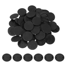 50Pcs Plastic Hole Plugs 1-1/2"(38mm) Screw Caps Cover Black