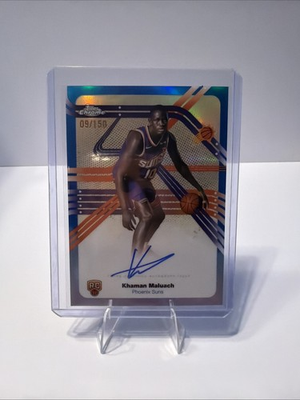 #ad 2025 26 Topps Chrome RC Auto Khaman Maluach #NS KM 150 on card autograph OCA $199.00