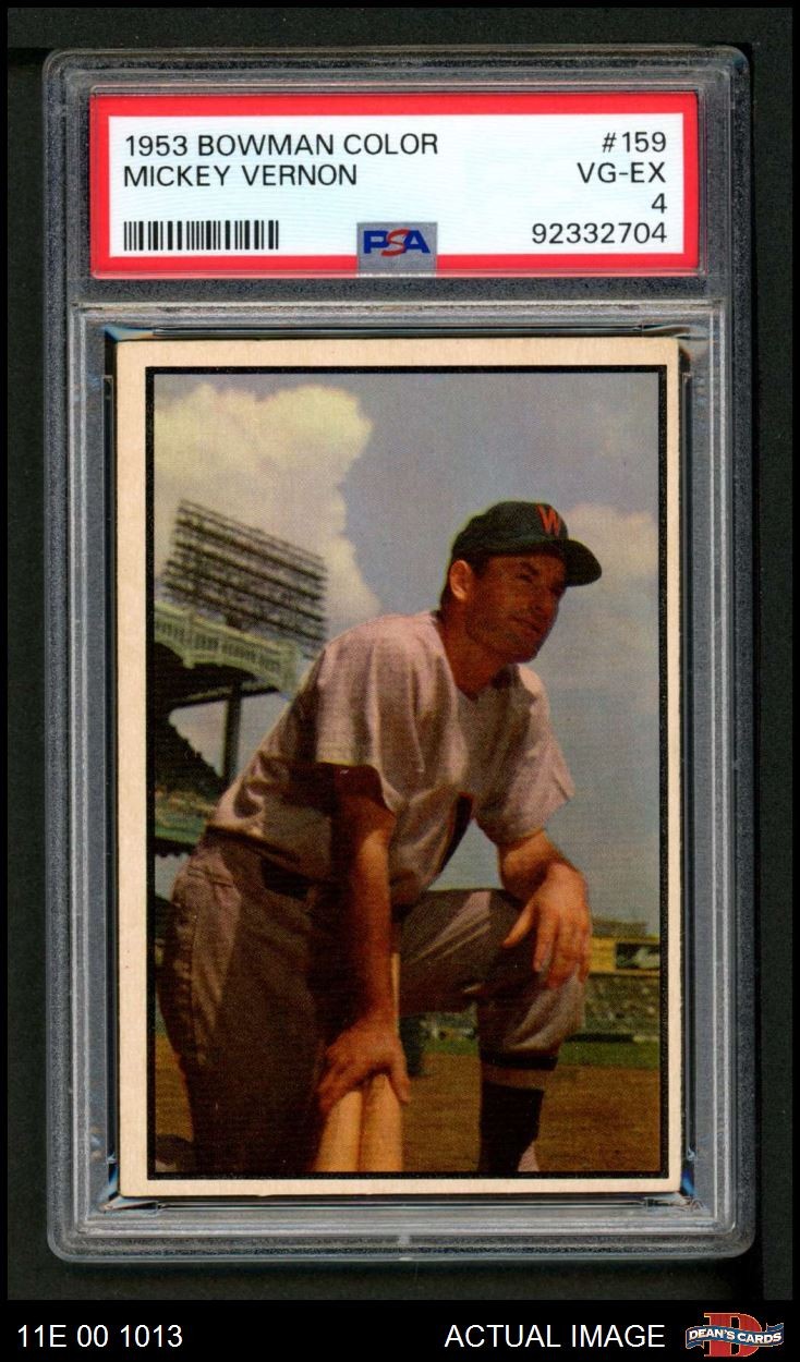 1953 Bowman #159 Mickey Vernon Senators PSA 4 - VG/EX