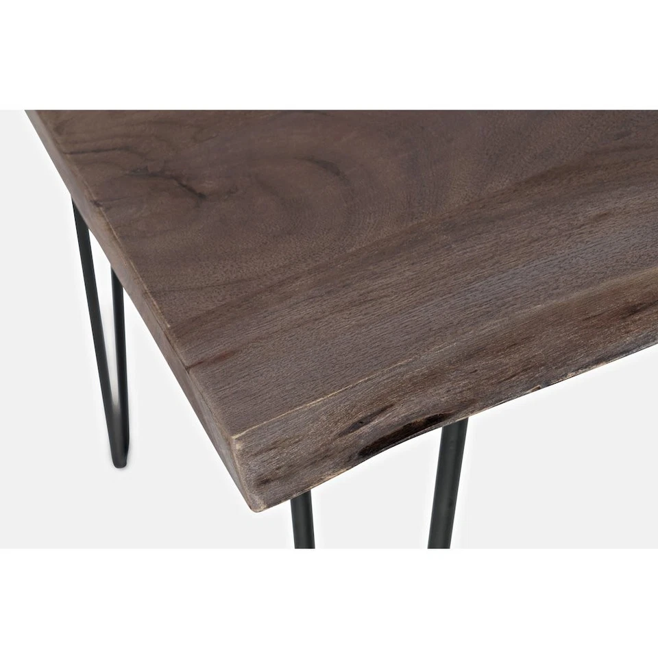 Mesa de comedor moderna de madera maciza Nature's Edge 52"" con borde vivo altura de mostrador Foto 4 de 4