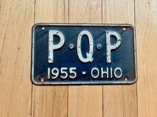 1955 Ohio License Plate Vanity?