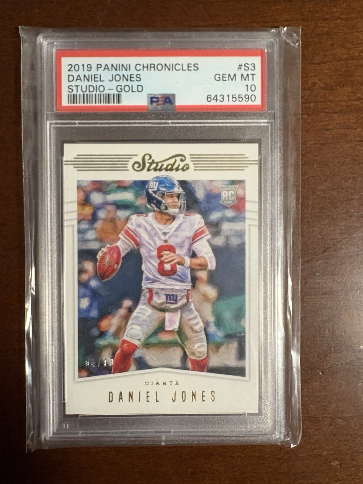 Daniel Jones Panini Chronicles Studio #S3 Gold