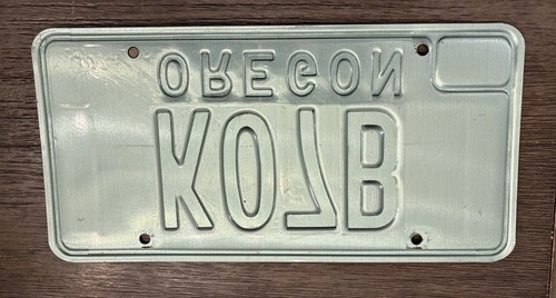 Vintage Oregon License Plate K07B Expired Tag 94 - Picture 2 of 2