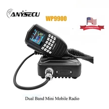 Anysecu WP-9900 UHF VHF Mini Mobile Radio 25W 200 Channels 136-174MHz 400-480MHz