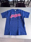Vintage Indians Alstyle Blue T-Shirt Size Med 100% Cotton