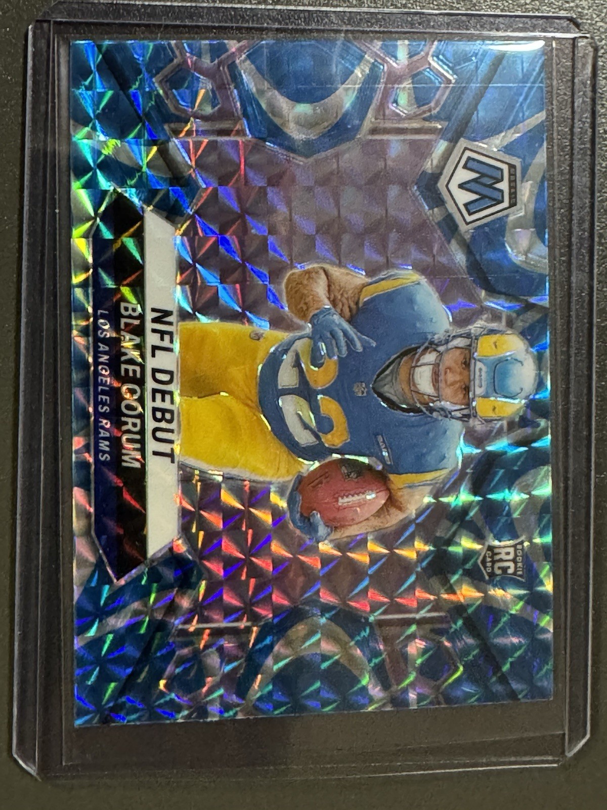 2024 Panini Mosaic - NFL Debut Blue Reactive Mosaic Prizm #278 Blake Corum (RC)