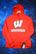 Fanatics Wisconsin Badgers Hoodie Sweatshirt Mens Medium Red NCAA Football Team