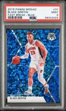 Blake Griffin 2019-20 Mosaic #37 Blue Fast Break Prizm /85 PSA 9 Mint Pop 1