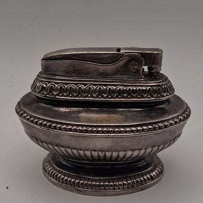 Ronson Queen Anne Oval Pedestal Table Lighter Newark NJ Pat 2481195