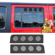 For Jeep Wrangler JK 07+ 4Door Rear Door Window Louver Air Vent Panel Trim Cover