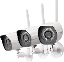 Zmodo Security Camera Outdoor 3 Pack, 1080p Indoor/Outdoor Camera Wireless Wi...