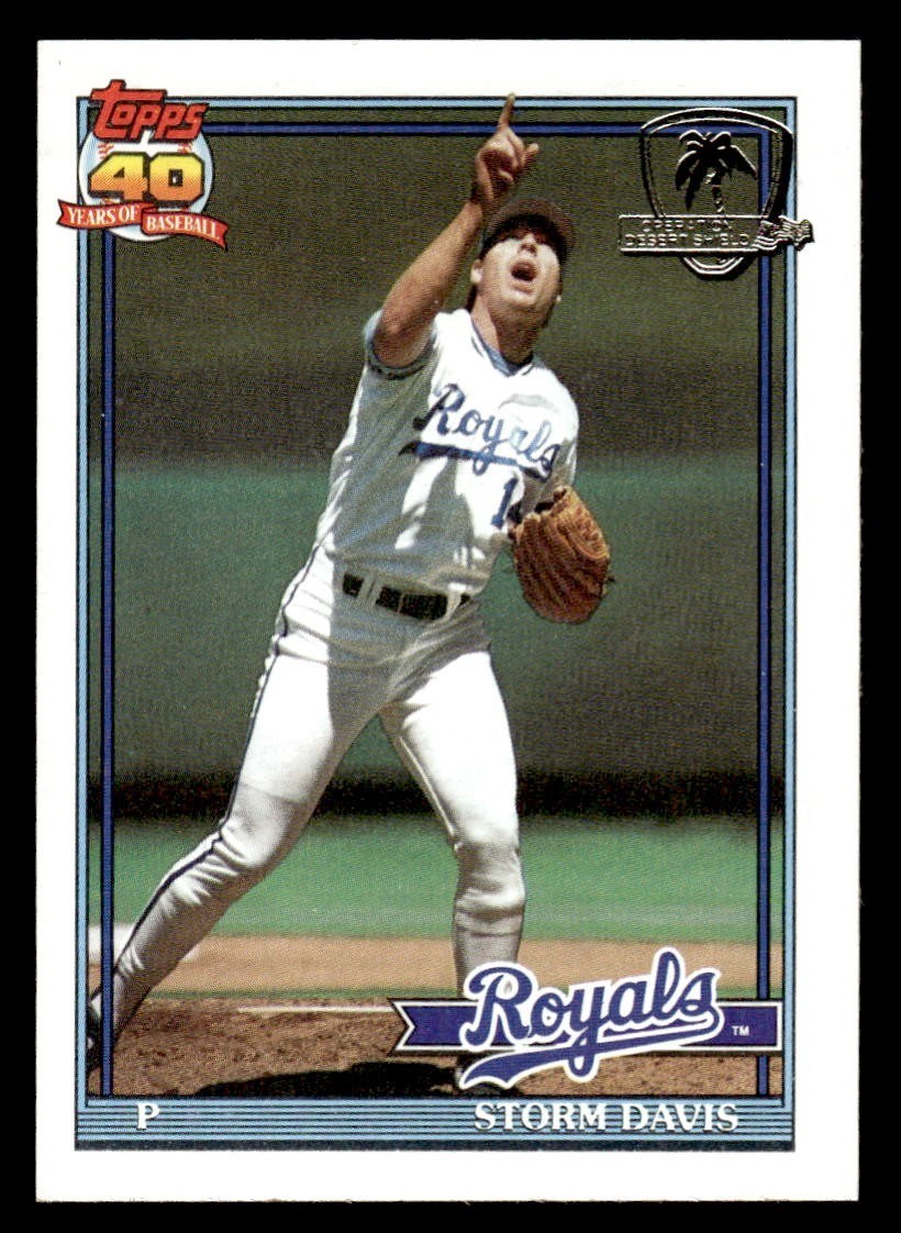 1991 Topps Desert Shield Baseball #22 Storm Davis NM/MT *f1