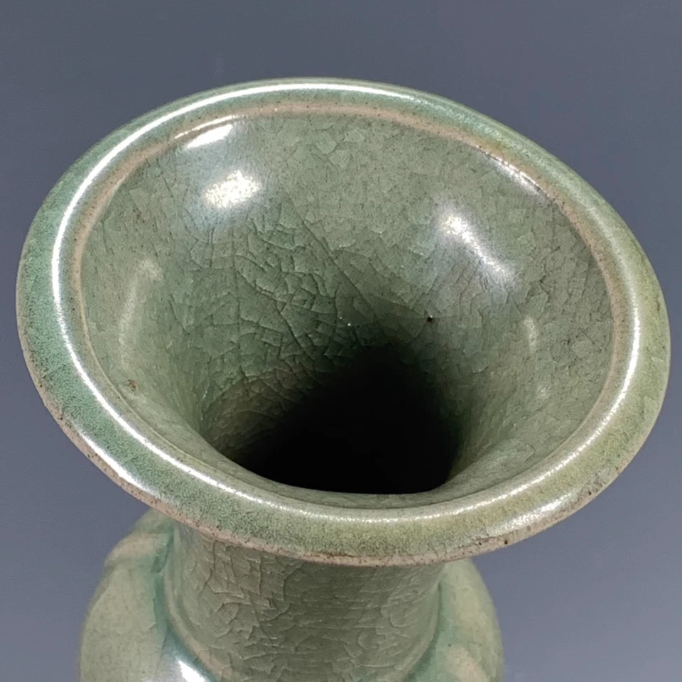 ¡¡¡Solo $85.99!!!Un jarrón chino verde Ru horno hecho a mano de la dinastía Song anterior a 1300 Foto 3 de 4