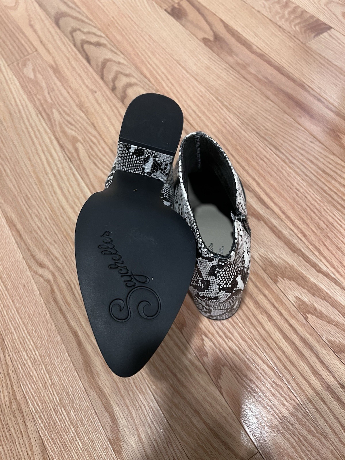 Seychelles Size 7 Black And White Python Print An… - image 6