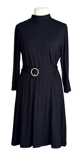 LK Bennett Dr. Flossie schwarzes Midikleid Größe 16 Top Zustand UVP 129,00 £ - Bild 2 von 8