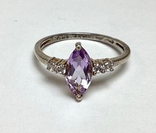 Vintage Tested Amethyst .925 Sterling Silver Ring, Approx. 1.73 Grams  Size 8