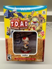 Captain Toad: Treasure Tracker + Toad Amiibo Bundle (Wii U 2014) - NEW OPEN BOX