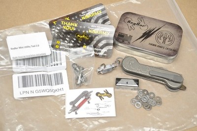 Hawk Titanium KeyBar Key Mini Utility Tool 2.0 Insert Organizer Grip Clip Blade