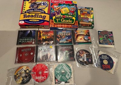 Vintage Early Windows Software Games Lot on CD Warcraft Myst