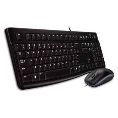 Logitech Mk120 Wired Keyboard And Mouse Desktop Kit Usb Low Profile