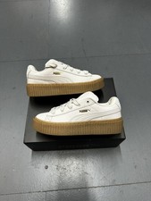 Scarpe da ginnastica PUMA Fenty Creeper Phatty Nubuck donna platform bianche UK 4 396813 03