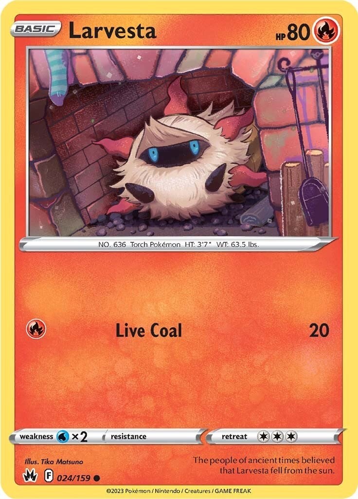 Larvesta - [CRZ - 024/159] - Reverse Holofoil - Common - Pokemon - EN