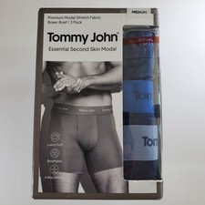 Tommy John Essential Second Skin Boxer Briefs 3-Pack  Ultra Soft Modal   Men  s M
