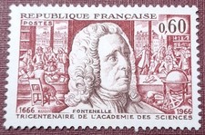 Timbre Neuf France - Fontenelle (1966). Ref Yvert et Tellier n°1487