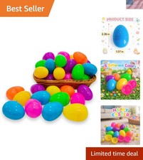 Easter Eggs 30 Pack, 2.3'' Fillable Plastic Easter Eggs, Bright Color Assortm...