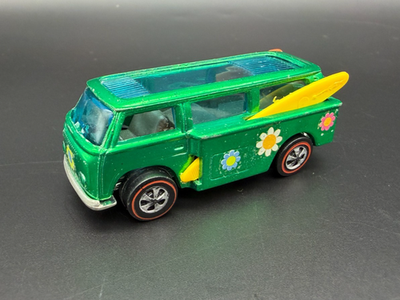Vintage 1969 Hot Wheels Redline Green Beach Bomb Volkswagen Surf