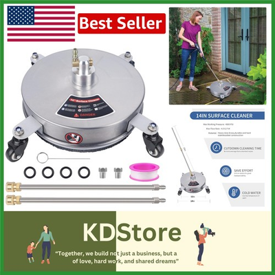 #ad #ad Efficient 14quot; Pressure Washer Surface Cleaner with Wheels for Patios amp; Driveways $107.99