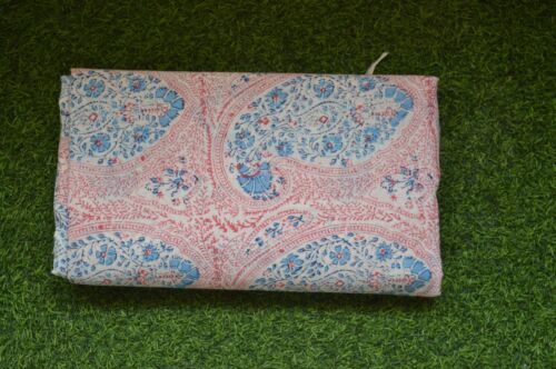 5 Yards Indian Fabric Cotton Handmade Hand Block Fabric Sanganeri Fabric . - Picture 2 of 9