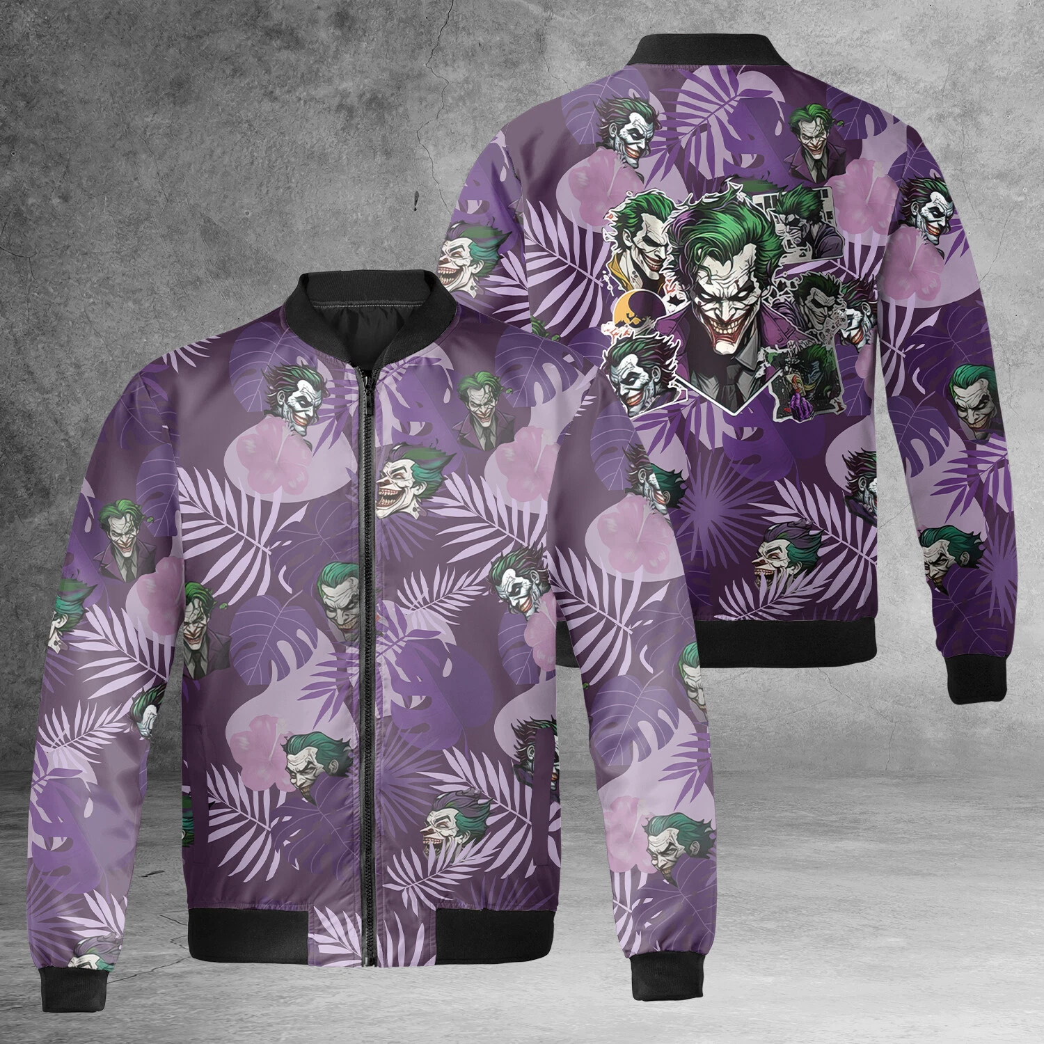 Horror Joker Clown Smiling Tropical Leaves Why So Serious Jacket